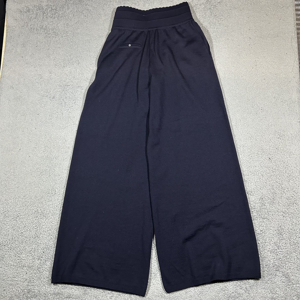 Molli Lauren Fluid Knit Pants Wide-Leg Dark Navy Blue Wool Women's Medium